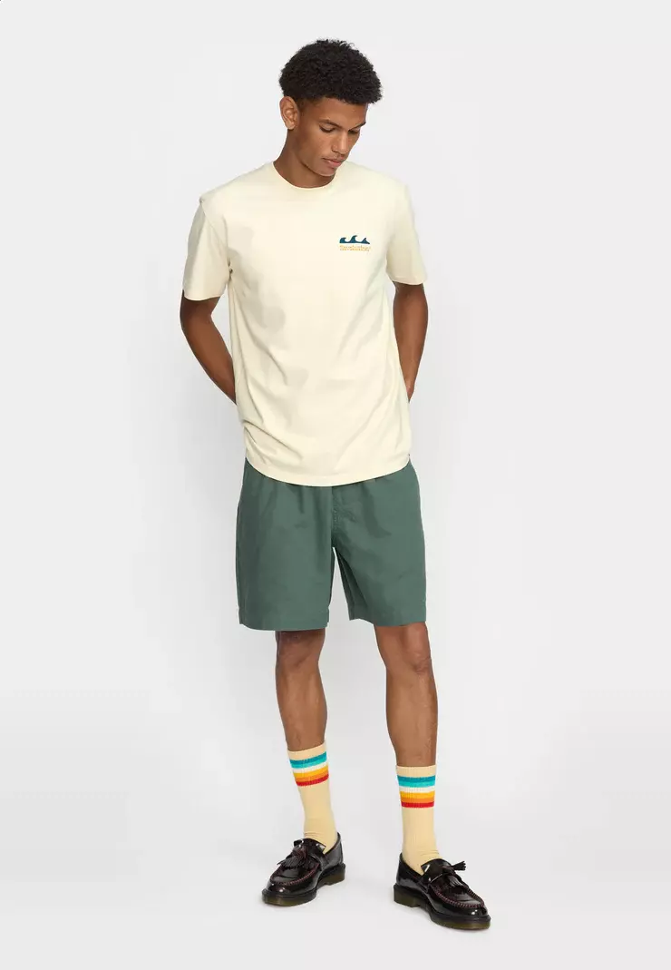 Revolution Dustgreen Linen Shorts Herren grün